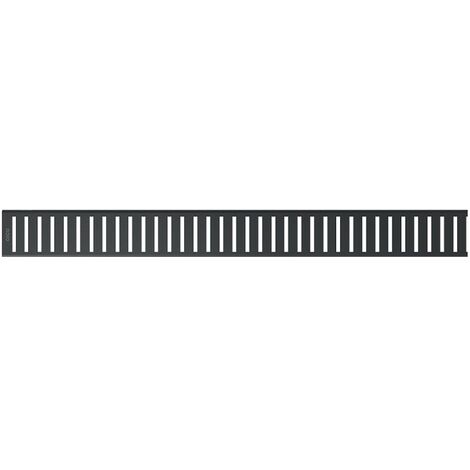 Alca Grilles - Grille pour caniveau de douche linéaire 65 cm, noir mat PURE-650BLACK (1/4)
