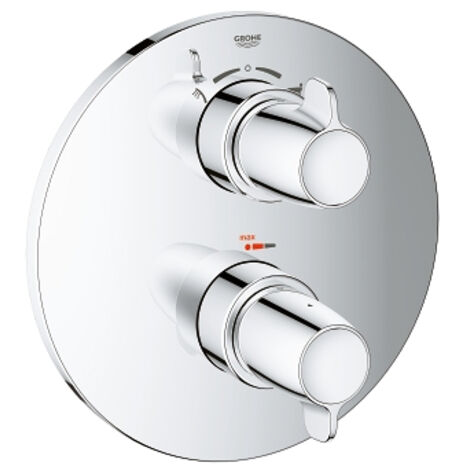 Grohe – Robinet de baignoire thermostatique encastré – Finition chromée brillante – Poignée ergonomique en métal – Inverseur bain/douche (1/6)
