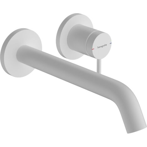 Hansgrohe Tecturis S - Mitigeur de lavabo encastré, avec vidage, installation à 2 trous, EcoSmart, blanc mat 73351700 (1/5)