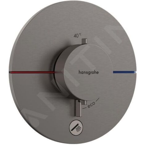 Hansgrohe ShowerSelect Comfort - Mitigeur thermostatique encastré, chrome noir brossé 15562340