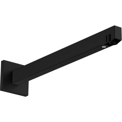 Hansgrohe – Bras de douche 390 mm noir mat – Montage encastré – Laiton/plastique – Comprend rosace et matériel de montage – 24337670