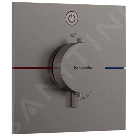 Hansgrohe ShowerSelect Comfort - Mitigeur thermostatique encastré, chrome noir brossé 15571340