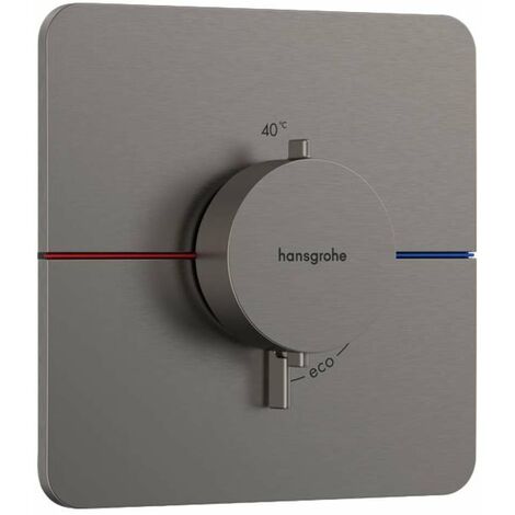 Hansgrohe ShowerSelect Comfort - Mitigeur thermostatique encastré, chrome noir brossé 15588340