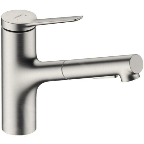 Hansgrohe Zesis M33 - Mitigeur d’évier avec douchette extractible, aspect inox 74820800