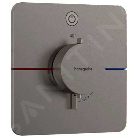 Hansgrohe ShowerSelect Comfort - Mitigeur thermostatique encastré, chrome noir brossé 15581340