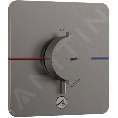 Hansgrohe ShowerSelect Comfort - Mitigeur thermostatique encastré, chrome noir brossé 15589340