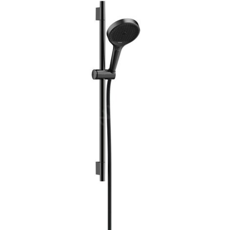 Hansgrohe Rainfinity - Set pomme de douche, barre et flexible, 3 jets, chrome noir brossé 28745340