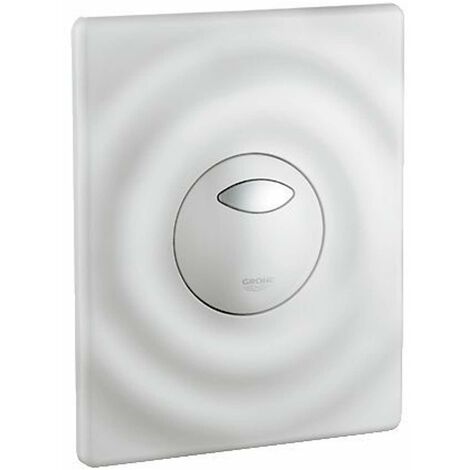 Grohe – Bouton de commande WC blanc alpin – Montage horizontal/vertical – Double-chasse d’eau – Fabriqué en ABS – Finition chrome brillante (1/5)