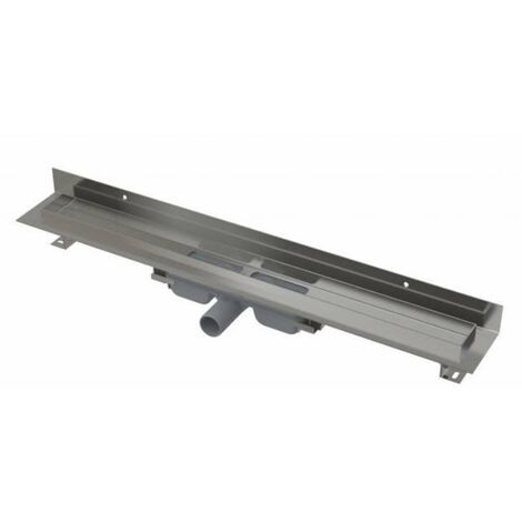 Alca - Caniveau de douche Wall Low 95 cm, avec rebord pour grille pleine et collier de fixation au mur, inox APZ116-950 (1/2)