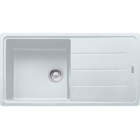 Franke – Évier en fragranite BFG 611 97x50 cm – Traitement Sanitized® – Installation en surface – Bac réversible pour meuble 600 mm (1/6)
