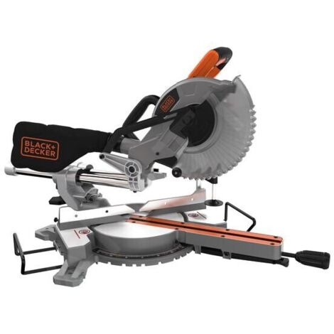Black & Decker – Scie à onglet électrique 1600W – Profondeur de coupe 62mm – Diamètre disque 216mm – Angle d'onglet 48° – BES700QS (1/8)