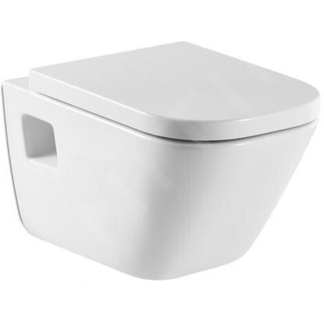 Roca – Cuvette pour WC suspendu – Chasse d'eau profonde – Évacuation arrière – Dimensions 340 x 540 x 400 mm – Céramique blanche – A346477000