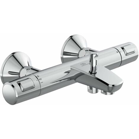Ideal Standard – Mitigeur thermostatique de baignoire chromé – Entraxe 137-163 mm – Cartouche céramique – Technologie Cool Body anti-brûlure - A7206AA