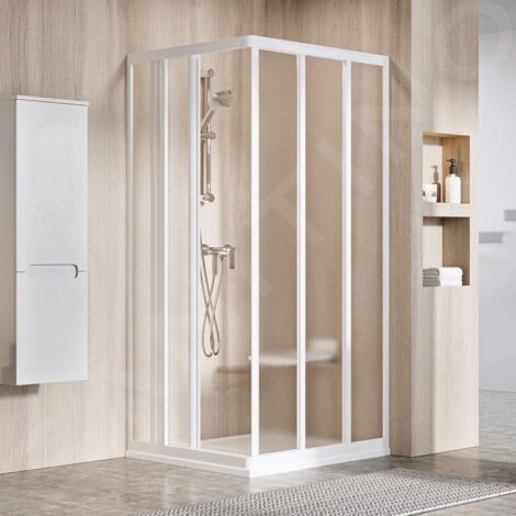 Ravak Supernova - Porte de douche ASRV3-90, 87-89 cm, blanc/verre Grape 15V701R2ZG (1/4)