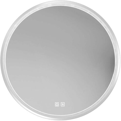 kielle Idolio - Miroir avec éclairage LED et chauffage, diamètre 59 cm, chrome 50324013 (1/4)