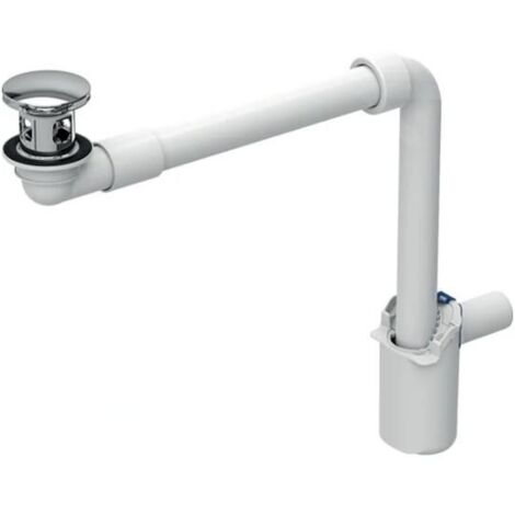 Geberit - Siphon gain de place, pour les lavabos avec trop-plein, ClickClack, chrome 152.075.21.1 (1/4)