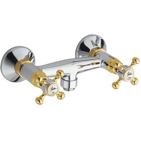 Sapho Reitano Rubinetteria Antea - Mitigeur de douche Antea, chrome/or 3862 (1/2)