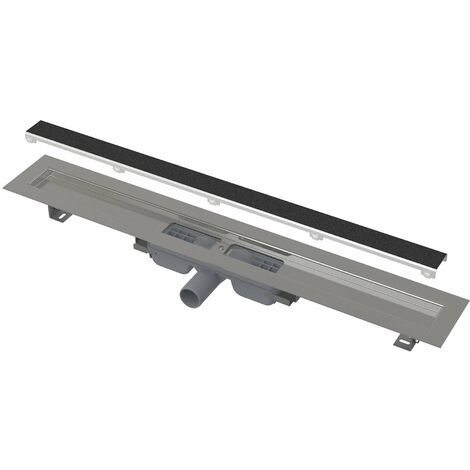 Alca - Caniveau de douche Marbre Low 75 cm, avec grille pour l'insertion de carreaux, acier inoxydable APZ115-750 (1/4)