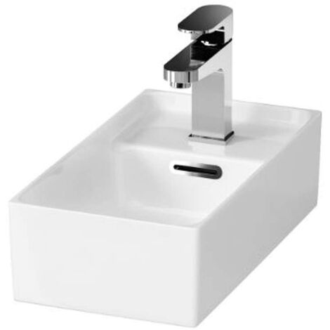 Cersanit Crea - Lave-main 40x22 cm, avec trop-plein, trou pour robinetterie , blanc K114-004