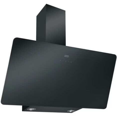 Franke – Hotte de cheminée inclinée 90 cm – Verre noir RAL 9005 – Aspiration à fente Sound Pro – 3 niveaux de puissance – Éclairage LED 2x1W
