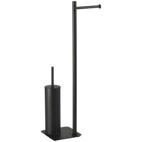 Sapho Gedy Flori - Porte-papier toilette et brosse WC, à poser, noir mat 113214 (1/3)