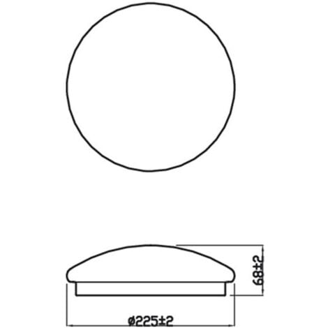 Philips Eclairage - Plafonnier LED, diamètre 23 cm, 2700 K, 6 W, blanc 915005777601