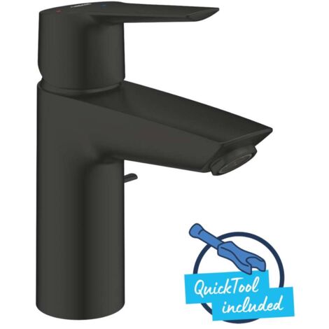 Grohe QuickFix Start - Mitigeur de lavabo avec bonde, démarrage à froid, noir mat 311372432 (1/5)