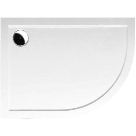 Polysan - Receveur de douche RENA L, 100x80 cm, R550, gauche, blanc 75511 (1/2)