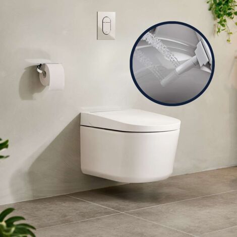Grohe – Bidet électronique sans rebord – Technologie Triple Vortex – Glaçure antibactérienne HyperClean – Céramique blanche – 36507SH0