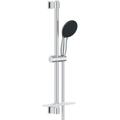 Grohe – Colonne de douche sans robinetterie – Pommeau 110mm à 2 jets – Flexible 1,75m – Barre réglable – Finition chrome – 26952001 (1/7)