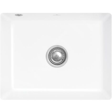 Villeroy & Boch Subway 60 - Évier en céramique 55x44 cm, CeramicPlus, Stone White 331001RW
