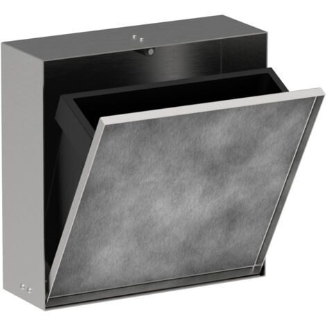 Hansgrohe XtraStoris Rock - Poubelle à encastrer 4 l, acier brossé 56089800 (1/5)