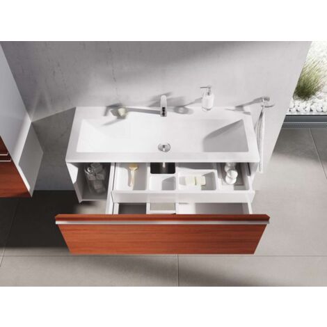 Ravak Clear - Lavabo 100x38 cm, sans trop-plein, avec trou pour robinet, blanc XJJ01110000