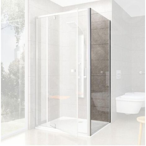 Ravak Pivot - Paroi de douche PPS-80, 770-795 mm, satin/verre clair 90G40U00Z1 (1/4)
