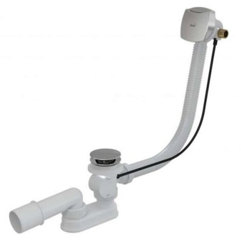 Alca - Kit vidange et trop-plein de baignoire avec remplissage, longueur 570 mm, métal A564KM1 (1/2)