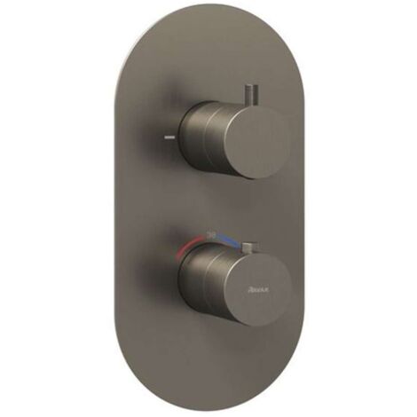 Ravak Espirit - Mitigeur thermostatique encastré pour 2 appareils, graphite brossé X070323 (1/4)