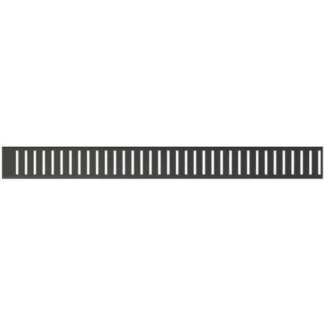 Alca Grilles - Grille pour bac à douche linéaire 105 cm, noir mat PURE-1050BLACK (1/3)
