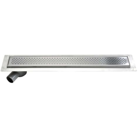 Aqualine - Caniveau de douche Krokus avec grille 96x14x9 cm, acier inoxydable 2705-10 (1/2)