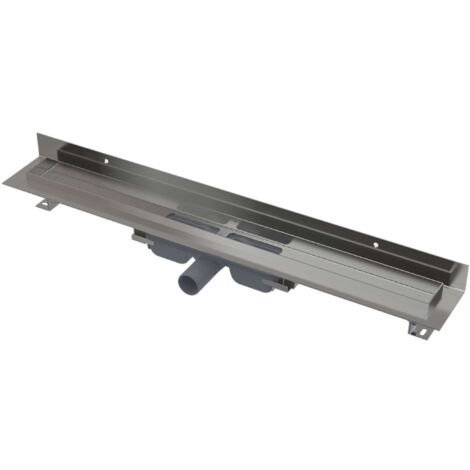 Alca - Bac à douche Wall Low 65 cm, avec rebord pour grille pleine et collier de fixation au mur, acier inoxydable APZ116-650 (1/3)
