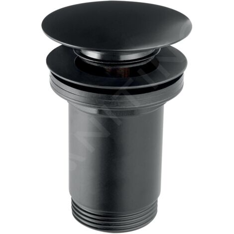 Novaservis - Bonde de cuvette refermable avec trop-plein, noir S285-BL-B (1/2)