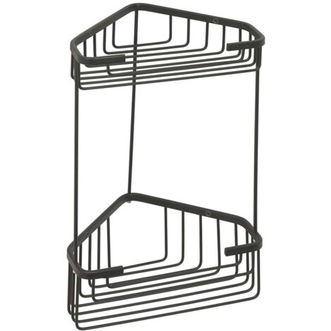 Sapho Gedy Smart - Tablette d'angle en fil métallique, noir mat 2482-14 (1/3)