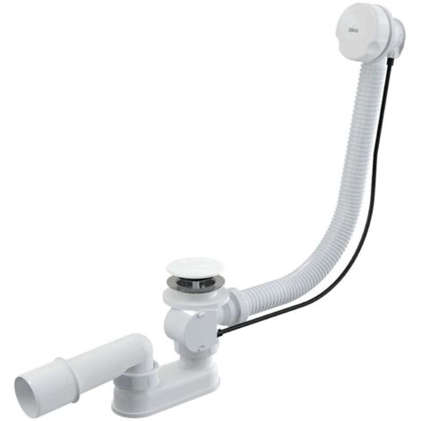 Alcaplast – Vidage baignoire siphon 800 mm – Bouchon anti-odeurs 50 mm – Tuyau flexible – Débit 51,6 l/min – A51BM80 (1/4)