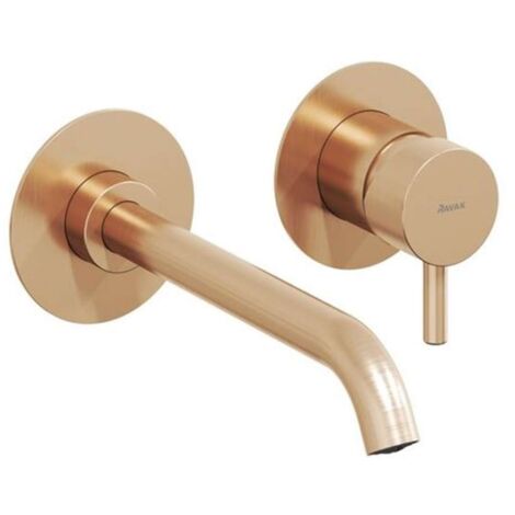 Ravak Espirit - Mitigeur de lavabo encastré, 2 trous, or rose brossé X070352 (1/3)