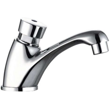 Aqualine Vannes - Robinet de lavabo à fermeture automatique, chromé ZY12053 (1/2)