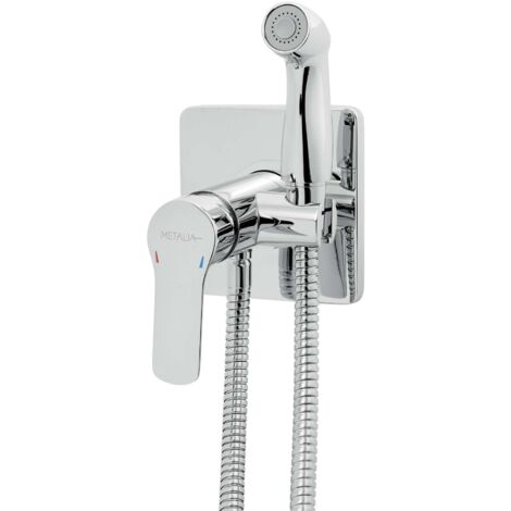 Novaservis Metalia 54 - Mitigeur encastré pour bidet, avec douchette et corps d'encastrement, chrome 54211,0