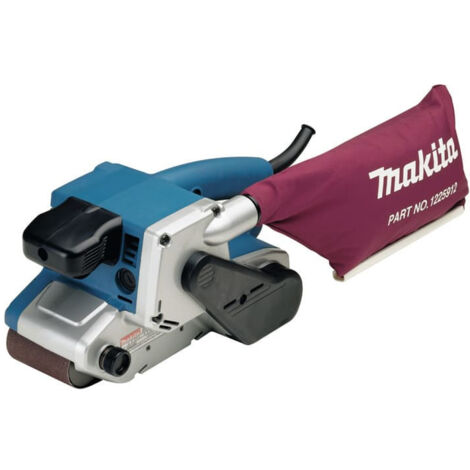 Makita – Ponceuse à bande 1010 W – Vitesse réglable 220-440 m/min – Largeur de bande 76 mm – Pour ponçage bois dur et teck