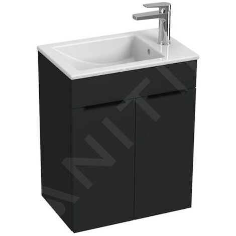 Jika Cube - Meuble avec lavabo 51x34x61 cm, anthracite mat H4536411763521 (1/2)