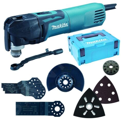Makita – Ponceuse multi-fonction oscillante 320 W – Pour découpe et meulage – Démarrage progressif – Accessoires inclus – TM3010CX5J