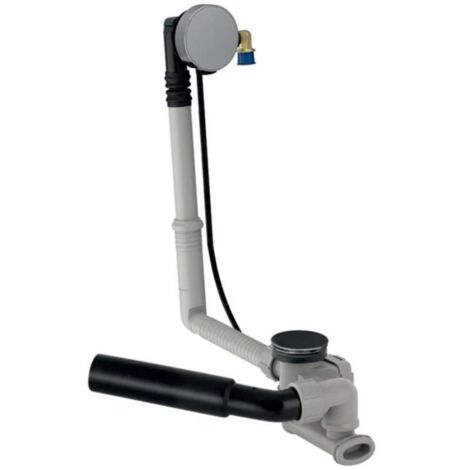 Geberit – Garniture de vidage baignoire 260 mm – Plastique et chrome – Débit 0,85 l/s – Kit d'assemblage avec siphon et vanne