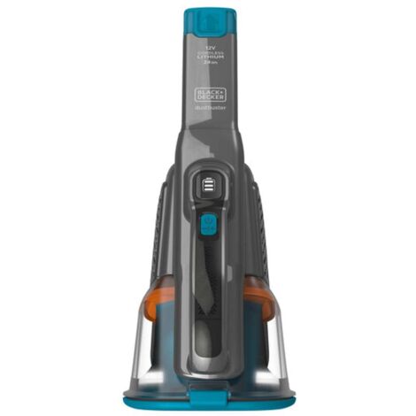 BLACK+DECKER Nettoyage - Aspirateur à main sans fil 12V, station de charge, titane/bleu BHHV320B-QW